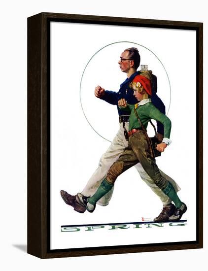 "Hikers", May 5,1928-Norman Rockwell-Framed Premier Image Canvas