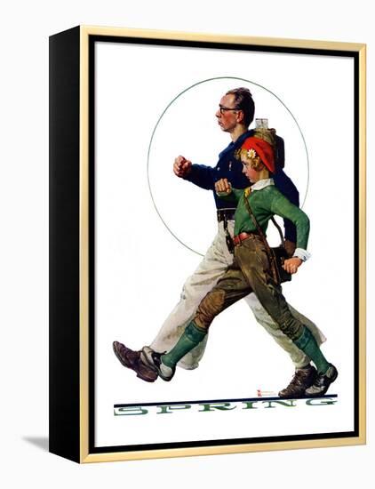 "Hikers", May 5,1928-Norman Rockwell-Framed Premier Image Canvas