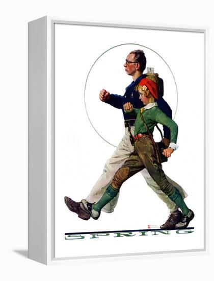 "Hikers", May 5,1928-Norman Rockwell-Framed Premier Image Canvas