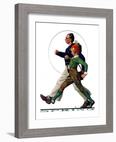 "Hikers", May 5,1928-Norman Rockwell-Framed Giclee Print