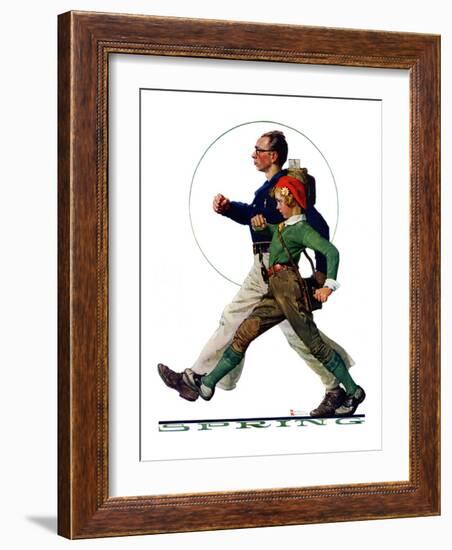 "Hikers", May 5,1928-Norman Rockwell-Framed Giclee Print