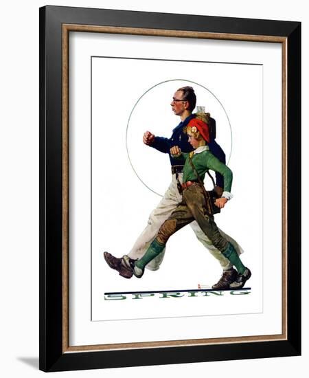 "Hikers", May 5,1928-Norman Rockwell-Framed Giclee Print