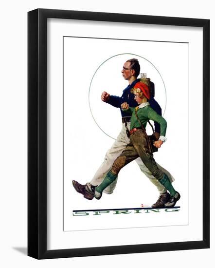 "Hikers", May 5,1928-Norman Rockwell-Framed Giclee Print