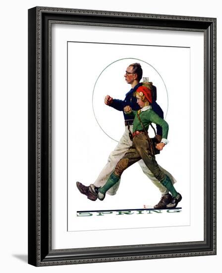 "Hikers", May 5,1928-Norman Rockwell-Framed Giclee Print