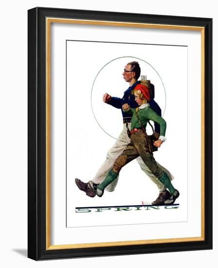 "Hikers", May 5,1928-Norman Rockwell-Framed Giclee Print