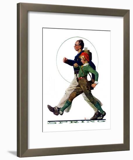 "Hikers", May 5,1928-Norman Rockwell-Framed Giclee Print