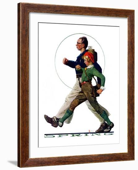 "Hikers", May 5,1928-Norman Rockwell-Framed Giclee Print