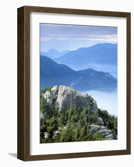 Hikers on Peak of the Chief, Stawamus Chief Provincial Park, Squamish, British Columbia, Canada-Paul Colangelo-Framed Photographic Print