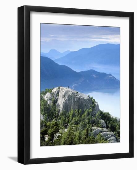 Hikers on Peak of the Chief, Stawamus Chief Provincial Park, Squamish, British Columbia, Canada-Paul Colangelo-Framed Photographic Print