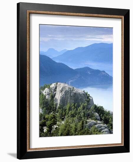 Hikers on Peak of the Chief, Stawamus Chief Provincial Park, Squamish, British Columbia, Canada-Paul Colangelo-Framed Photographic Print