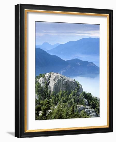 Hikers on Peak of the Chief, Stawamus Chief Provincial Park, Squamish, British Columbia, Canada-Paul Colangelo-Framed Photographic Print