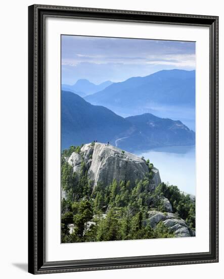 Hikers on Peak of the Chief, Stawamus Chief Provincial Park, Squamish, British Columbia, Canada-Paul Colangelo-Framed Photographic Print