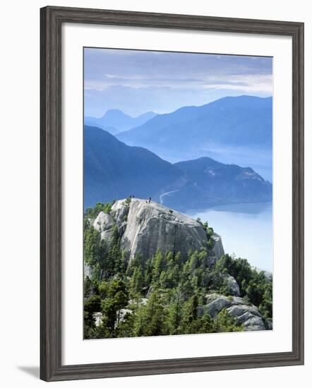 Hikers on Peak of the Chief, Stawamus Chief Provincial Park, Squamish, British Columbia, Canada-Paul Colangelo-Framed Photographic Print