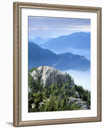 Hikers on Peak of the Chief, Stawamus Chief Provincial Park, Squamish, British Columbia, Canada-Paul Colangelo-Framed Photographic Print