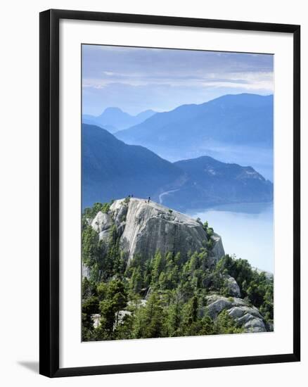 Hikers on Peak of the Chief, Stawamus Chief Provincial Park, Squamish, British Columbia, Canada-Paul Colangelo-Framed Photographic Print