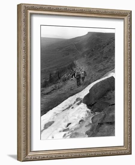 Hikers on Stanage Edge, Hathersage, Derbyshire, 1964-Michael Walters-Framed Photographic Print