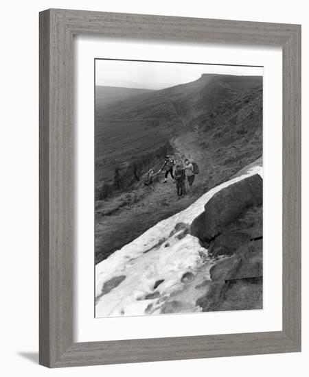Hikers on Stanage Edge, Hathersage, Derbyshire, 1964-Michael Walters-Framed Photographic Print