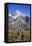 Hikers Proceed Towards the High Peak of Dent Herens in a Clear Summer Day, Switzerland-Roberto Moiola-Framed Premier Image Canvas