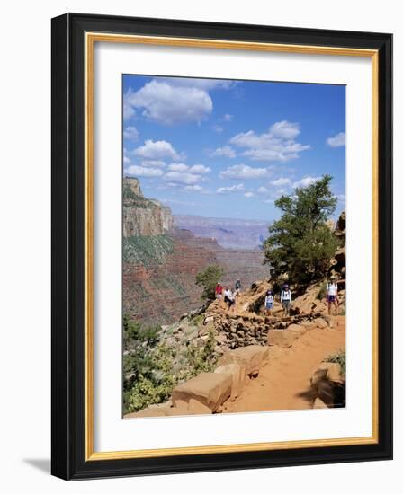 Hikers Return from Canyon Base, Grand Canyon, Unesco World Heritage Site, Arizona, USA-Tony Gervis-Framed Photographic Print