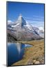 Hikers Walking on the Path Beside the Stellisee with the Matterhorn Reflected-Roberto Moiola-Mounted Photographic Print