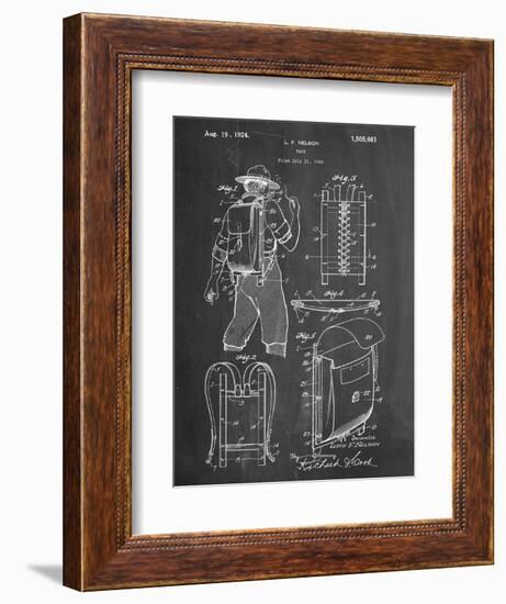 Hiking And Camping Backpack Patent-null-Framed Premium Giclee Print