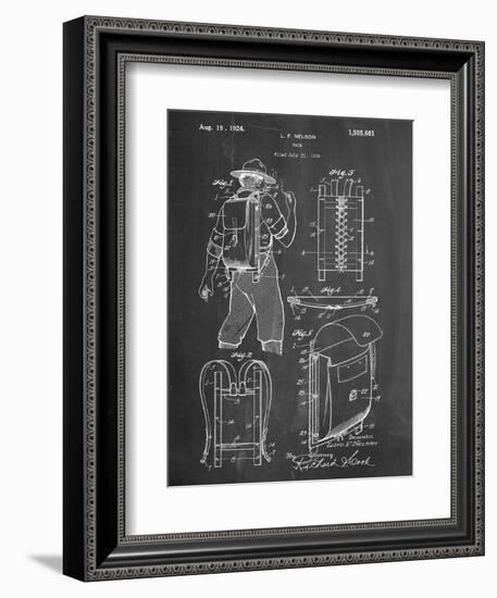 Hiking And Camping Backpack Patent-null-Framed Premium Giclee Print