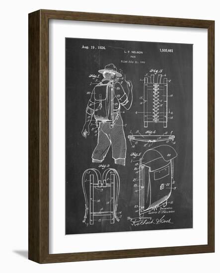 Hiking And Camping Backpack Patent-null-Framed Art Print