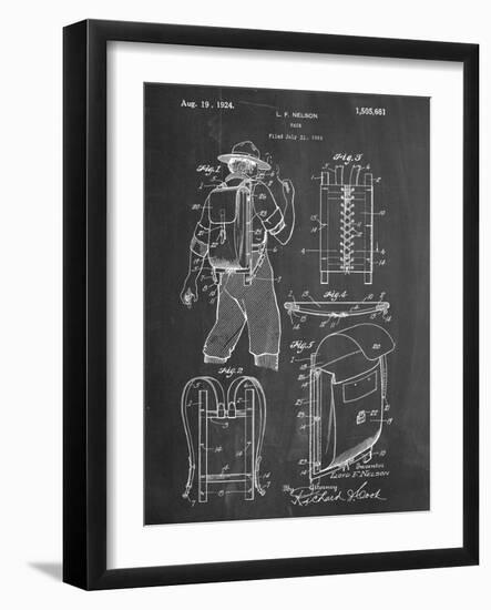 Hiking And Camping Backpack Patent-null-Framed Art Print