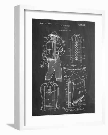 Hiking And Camping Backpack Patent-null-Framed Art Print