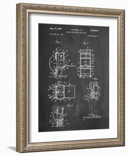 Hiking And Camping Backpack Patent-null-Framed Art Print