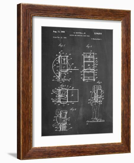 Hiking And Camping Backpack Patent-null-Framed Art Print