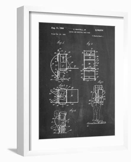 Hiking And Camping Backpack Patent-null-Framed Art Print