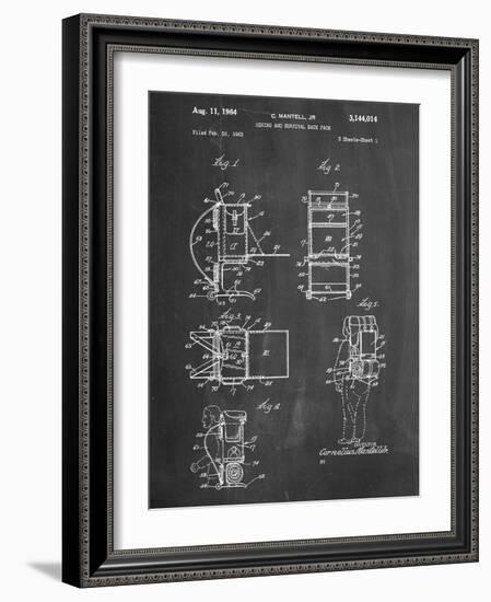 Hiking And Camping Backpack Patent-null-Framed Art Print