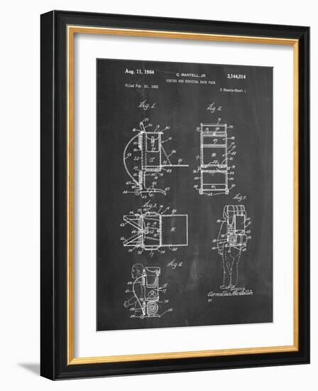 Hiking And Camping Backpack Patent-null-Framed Art Print