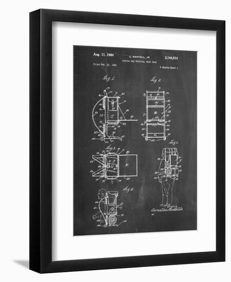 Hiking And Camping Backpack Patent-null-Framed Premium Giclee Print