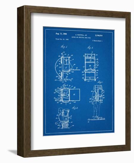 Hiking And Camping Backpack Patent-null-Framed Premium Giclee Print