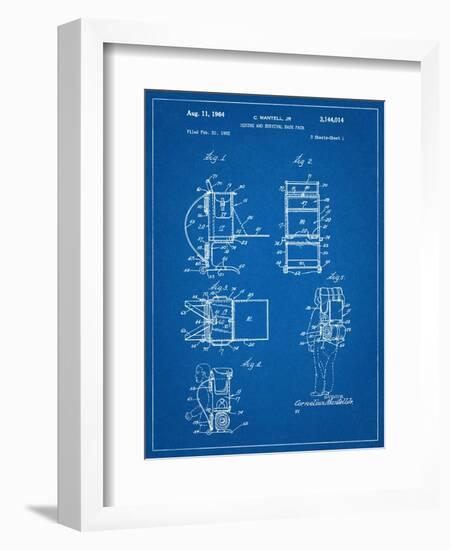 Hiking And Camping Backpack Patent-null-Framed Premium Giclee Print