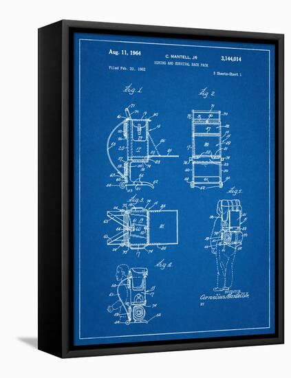 Hiking And Camping Backpack Patent-null-Framed Stretched Canvas