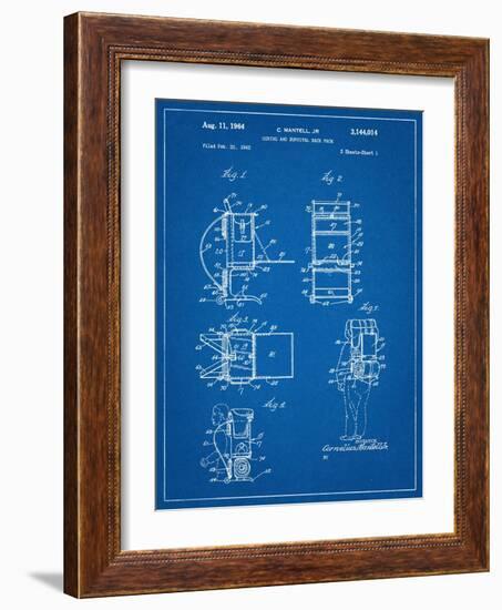 Hiking And Camping Backpack Patent-null-Framed Art Print