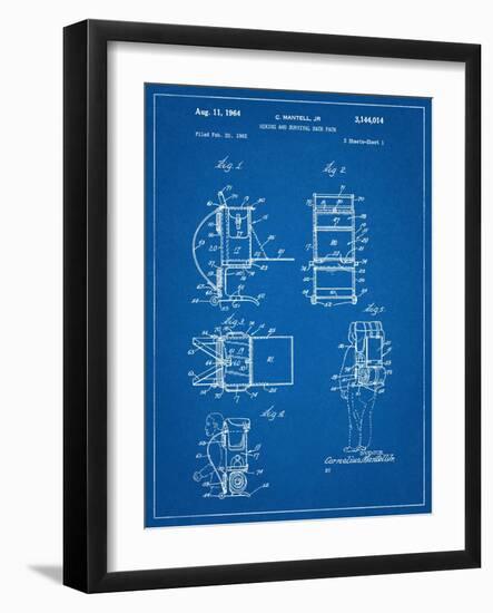 Hiking And Camping Backpack Patent-null-Framed Art Print