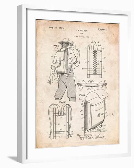 Hiking And Camping Backpack Patent-Cole Borders-Framed Art Print