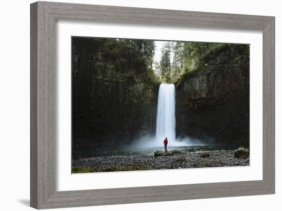 Hiking At Abiqua Falls. Willamette Valley, Oregon-Justin Bailie-Framed Photographic Print