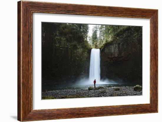 Hiking At Abiqua Falls. Willamette Valley, Oregon-Justin Bailie-Framed Photographic Print