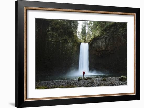 Hiking At Abiqua Falls. Willamette Valley, Oregon-Justin Bailie-Framed Photographic Print