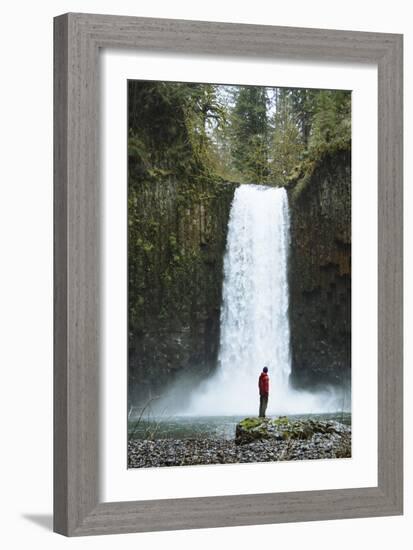 Hiking At Abiqua Falls. Willamette Valley, Oregon-Justin Bailie-Framed Photographic Print