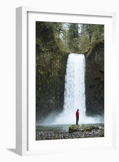 Hiking At Abiqua Falls. Willamette Valley, Oregon-Justin Bailie-Framed Photographic Print