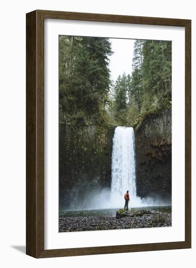 Hiking At Abiqua Falls. Willamette Valley, Oregon-Justin Bailie-Framed Photographic Print