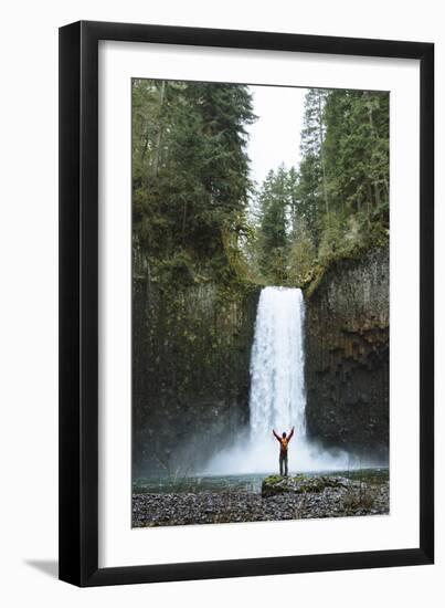 Hiking At Abiqua Falls. Willamette Valley, Oregon-Justin Bailie-Framed Photographic Print