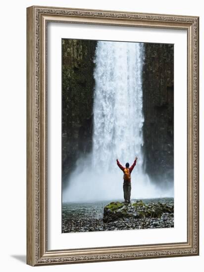 Hiking At Abiqua Falls. Willamette Valley, Oregon-Justin Bailie-Framed Photographic Print