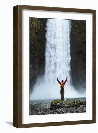 Hiking At Abiqua Falls. Willamette Valley, Oregon-Justin Bailie-Framed Photographic Print